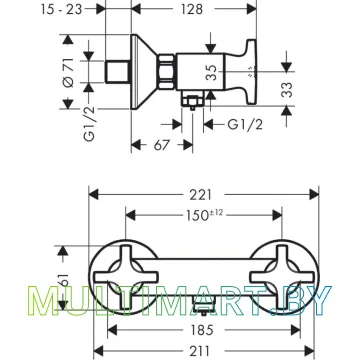 Смеситель Hansgrohe Logis Classic (71260000) картинка 3